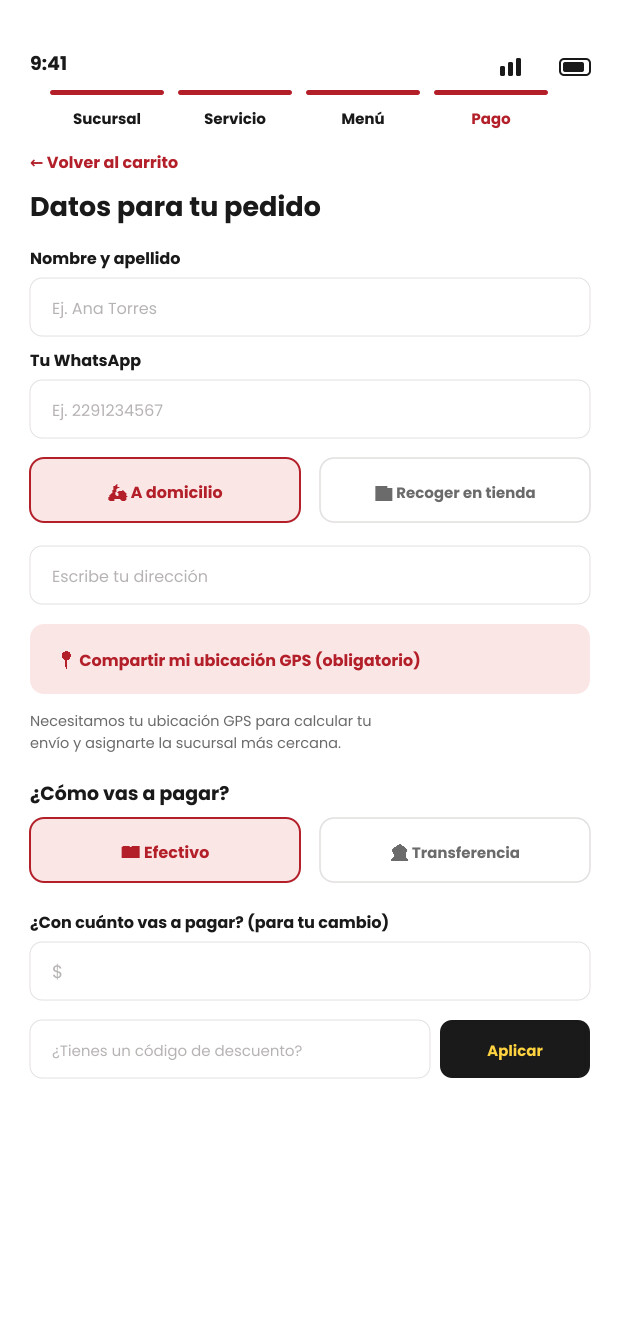 Completa sus datos